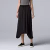 Women's Simply Vera Vera Wang Sharkbite-Hem Midi Skirt -Simply Vera Vera Wang Shop 5569451 Vera Black
