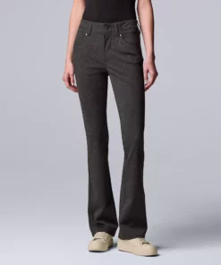 Women's Simply Vera Vera Wang High-Rise Ponte Bootcut Pants 9 Women's Simply Vera Vera Wang High-Rise Ponte Bootcut Pants -Simply Vera Vera Wang Shop 5572813 Cannonball Heather