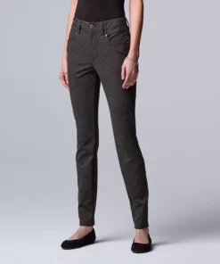 Women's Simply Vera Vera Wang High-Rise Ponte Skinny Pants -Simply Vera Vera Wang Shop 5577522 Cannonball Heather