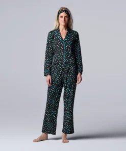 Women's Simply Vera Vera Wang Cozy 3-pc. Long Sleeve Pajama Set & Matching Headband -Simply Vera Vera Wang Shop 5582800 ALT2