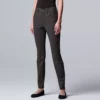 Petite Simply Vera Vera Wang High-Waisted Seamed Ponte Skinny Pants