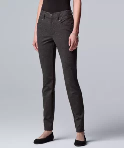 Simply Vera Vera Wang Shop 19 Petite Simply Vera Vera Wang High-Waisted Seamed Ponte Skinny Pants