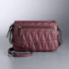 Simply Vera Vera Wang Sintra Crossbody Bag -Simply Vera Vera Wang Shop 5591289 Quilted Tawny Port