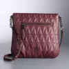 Simply Vera Vera Wang Remsen Crossbody Bag -Simply Vera Vera Wang Shop 5591291 Quilted Tawny Port