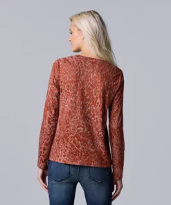 Women's Simply Vera Vera Wang Textured Crewneck Tee -Simply Vera Vera Wang Shop 5684498 ALT