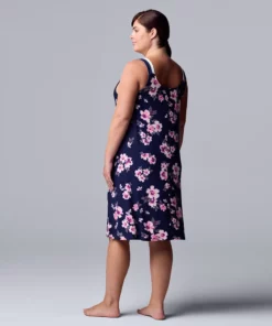 Plus Size Simply Vera Vera Wang Midi Chemise -Simply Vera Vera Wang Shop 5702048 ALT