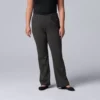 Plus Size Simply Vera Vera Wang High-Rise Ponte Bootcut -Simply Vera Vera Wang Shop 5716885 Cannonball Texture
