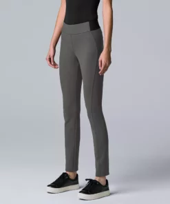 Petite Simply Vera Vera Wang Seamed Scuba Skinny Pants