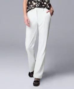 Women's Simply Vera Vera Wang High-Rise Flare Pants -Simply Vera Vera Wang Shop 5750806 Modern White