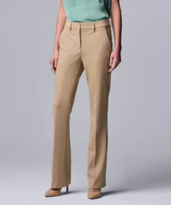 Women's Simply Vera Vera Wang High-Rise Flare Pants -Simply Vera Vera Wang Shop 5750806 Vera Beige
