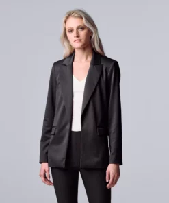 Women's Simply Vera Vera Wang Ponte Blazer -Simply Vera Vera Wang Shop 5787705 Vera Black