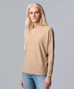 Women's Simply Vera Vera Wang Cozy Ribbed Top