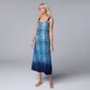 Women's Simply Vera Vera Wang Maxi Chemise 2 Women's Simply Vera Vera Wang Maxi Chemise -Simply Vera Vera Wang Shop 5804566 Navy Ombre Plaid