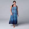 Plus Size Simply Vera Vera Wang Maxi Chemise -Simply Vera Vera Wang Shop 5809678 Navy Ombre Plaid