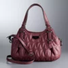 Simply Vera Vera Wang Buena Satchel Bag -Simply Vera Vera Wang Shop 5831839 Quilted Tawny Port