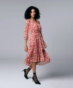 Women's Simply Vera Vera Wang High-Low Tiered Midi Dress