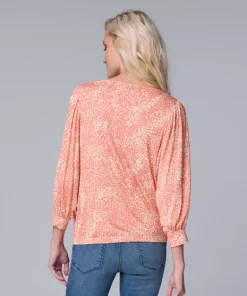 Women's Simply Vera Vera Wang Banded-Hem Draped Top -Simply Vera Vera Wang Shop 5841061 ALT