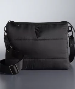Simply Vera Vera Wang Geo Quilted Crossbody Bag -Simply Vera Vera Wang Shop 5841571 Quilted Black Nylon