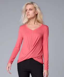 Women's Simply Vera Vera Wang Twist-Front Top