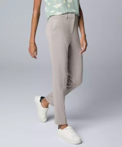 Women's Simply Vera Vera Wang High-Waist Skinny Ankle Pants -Simply Vera Vera Wang Shop 5878388 Vera Taupe