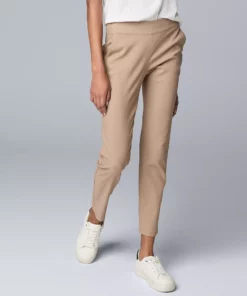 Petite Simply Vera Vera Wang Pull-On Ankle Pants -Simply Vera Vera Wang Shop 5879736 Vera Beige