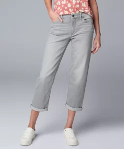 Simply Vera Vera Wang Shop 46 Women's Simply Vera Vera Wang Relaxed Boyfriend Crop Pants