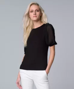 Women's Simply Vera Vera Wang Mixed-Media Top