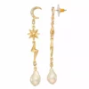 Simply Vera Vera Wang Gold Tone Simulated Pearl Celestial Drop Earrings