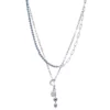Simply Vera Vera Wang Silver Tone Blue & White Crystal Celestial Charms Multi-Strand Necklace -Simply Vera Vera Wang Shop 5895468