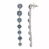 Simply Vera Vera Wang Silver Tone Simulated Blue Crystal Linear Drop Earrings -Simply Vera Vera Wang Shop 5895470