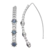 Simply Vera Vera Wang Silver Tone Simulated Blue Crystal Chain Threader Earrings -Simply Vera Vera Wang Shop 5895471