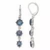 Simply Vera Vera Wang Silver Tone Simulated Blue Crystal Leverback Drop Earrings -Simply Vera Vera Wang Shop 5895473