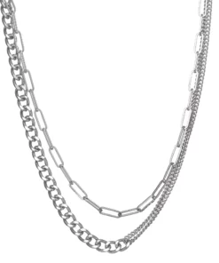 Simply Vera Vera Wang Silver Tone Double-Layer Chain Necklace
