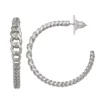 Simply Vera Vera Wang Silver Tone Graduated Chain C-Hoop Earrings -Simply Vera Vera Wang Shop 5895902