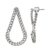 Simply Vera Vera Wang Silver Tone Curb Chain Front-To-Back Loop Drop Earrings -Simply Vera Vera Wang Shop 5895907