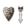 Simply Vera Vera Wang Silver Tone Heart and Arrow Mismatched Earrings -Simply Vera Vera Wang Shop 5896167