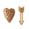 Simply Vera Vera Wang Gold Tone Heart and Arrow Mismatched Earrings