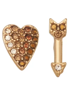 Simply Vera Vera Wang Gold Tone Heart and Arrow Mismatched Earrings