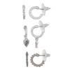 Simply Vera Vera Wang Silver Tone Heart And Arrow Huggie Earring Set -Simply Vera Vera Wang Shop 5896170