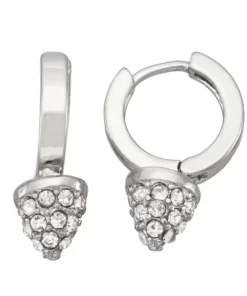 Simply Vera Vera Wang Silver Tone Hoop Drop Earrings