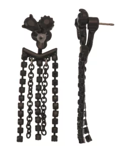 Simply Vera Vera Wang Silver-Tone Floral Linear Stud Earrings