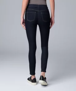 Women's Simply Vera Vera Wang Mid-Rise Shaping Denim Ankle Leggings -Simply Vera Vera Wang Shop 5900852 ALT