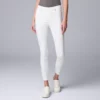Women's Simply Vera Vera Wang Mid-Rise Shaping Denim Ankle Leggings -Simply Vera Vera Wang Shop 5900852 White