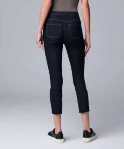 Women's Simply Vera Vera Wang Mid Rise Shaping Capri Denim Leggings -Simply Vera Vera Wang Shop 5901149 ALT