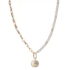 Simply Vera Vera Gold Tone Simulated Pearl Chain Celestial Pendant Necklace -Simply Vera Vera Wang Shop 5901755