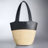 Simply Vera Vera Wang Modern Straw Tote Bag -Simply Vera Vera Wang Shop 5918250 Natural Black Straw
