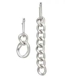 Simply Vera Vera Wang Silver Tone Mismatched Earrings