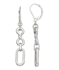 Simply Vera Vera Wang Silver Tone Mixed Chain Link Earrings