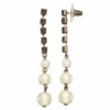 Simply Vera Vera Wang Black Tone and Simulated Pearl Linear Earrings -Simply Vera Vera Wang Shop 6061054