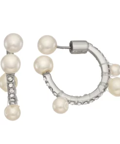 Simply Vera Vera Wang Silver Tone Post Hoop Earrings